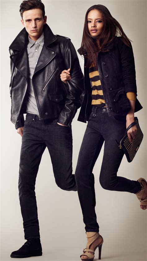burberry brit smooth leather biker jacket